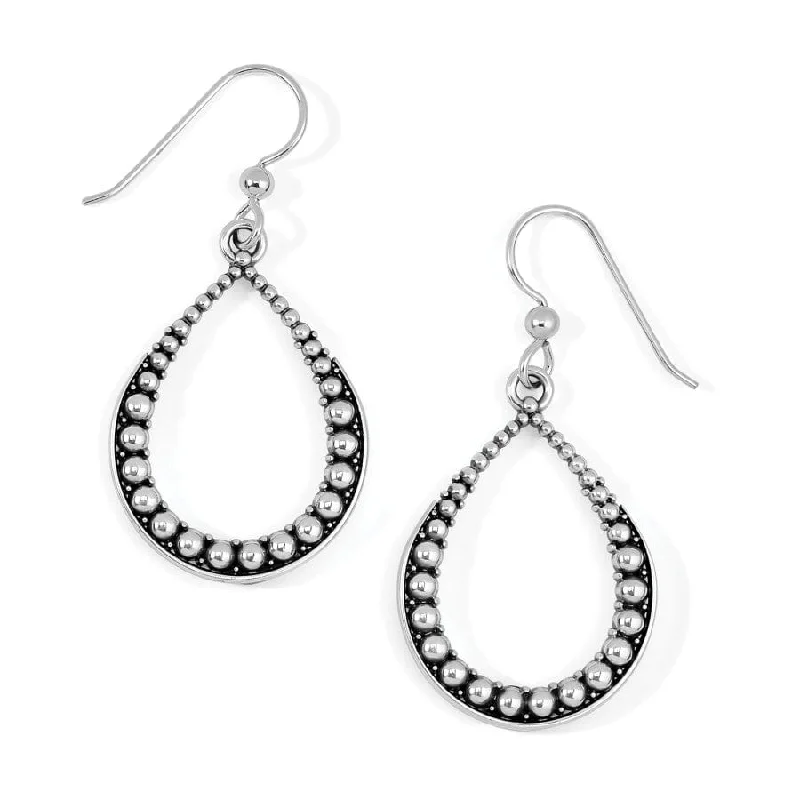 Hoop earrings with pearl accents for a chic and classic style-Pretty Tough Teardrop French Wire Earrings