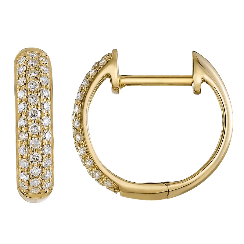 Hoop earrings with luxe velvet finishes for a rich and luxurious touch-Rounded Hoop Earrings