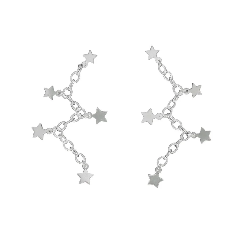 Best hoop earrings with asymmetrical designs for a fashion-forward, avant-garde look-Seeing Stars - Cassiopeia Earrings