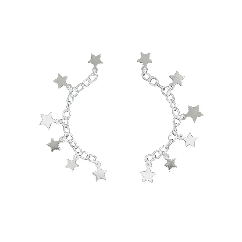 Hoop earrings with oversized pearl accents for a statement-making look-Seeing Stars - Northern Crown Earrings