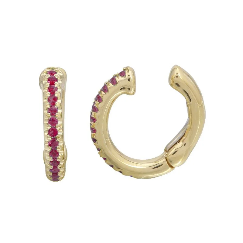 Hoop earrings with textured gold for a refined and sophisticated aesthetic-Slip On Ear Cuffs