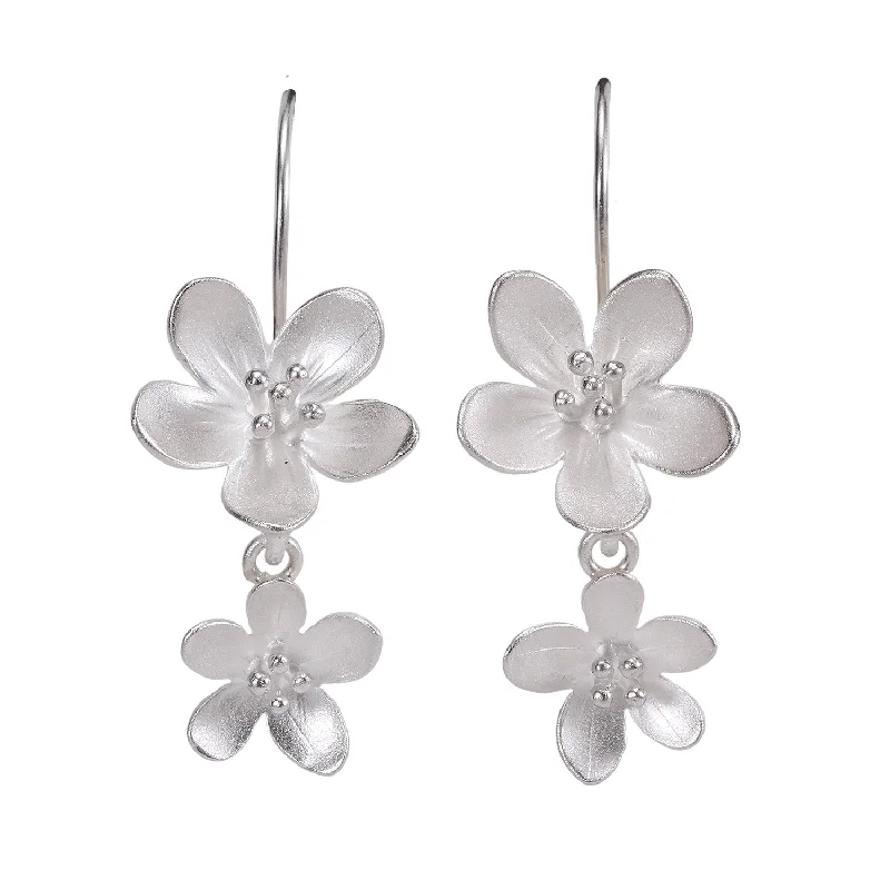 Best hoop earrings with detachable studs for a versatile and adjustable accessory-SS Double Apple Blossom Loops