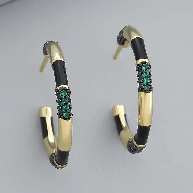 Hoop earrings with a matte black finish for a sleek, edgy vibe-Trendy Earring 171664