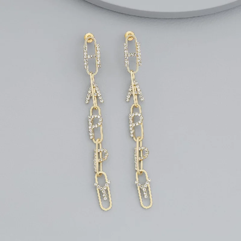 Best hoop earrings with lever-back closures for secure and easy wear-Trendy Earring 171976