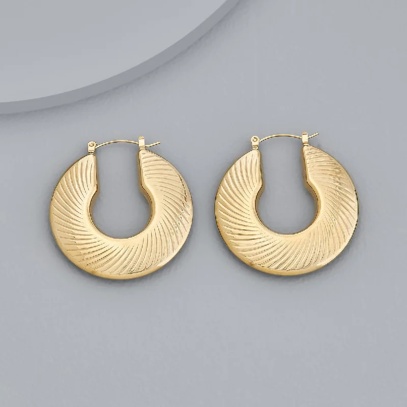 Hoop earrings with hammered textures for a boho-chic and rustic vibe-Trendy Earring 172095