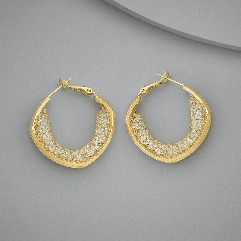 Hoop earrings with faceted crystals for added sparkle and shine-Trendy Earring 172196