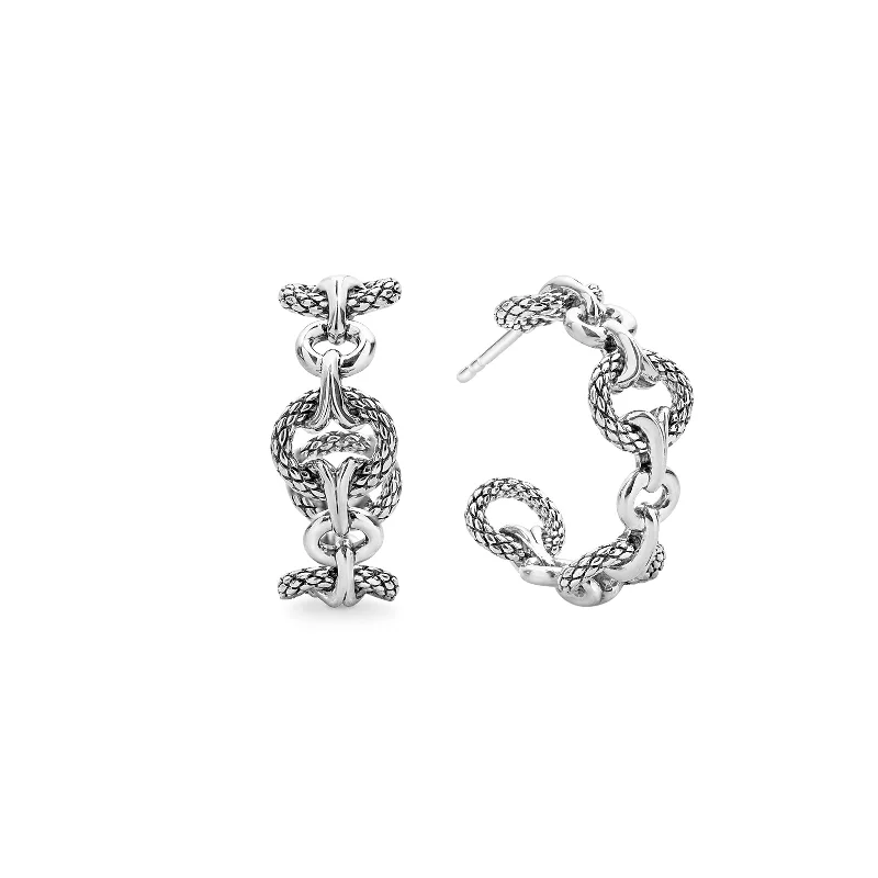 Hoop earrings with rhinestone-studded rims for a glamorous touch-Tuileries Hoop Earring Small - Sterling Silver