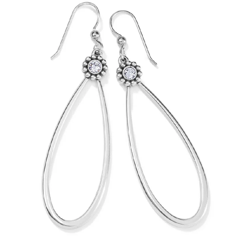 Hoop earrings with a matte finish for a sleek and sophisticated appearance-Twinkle Loop French Wire Earrings