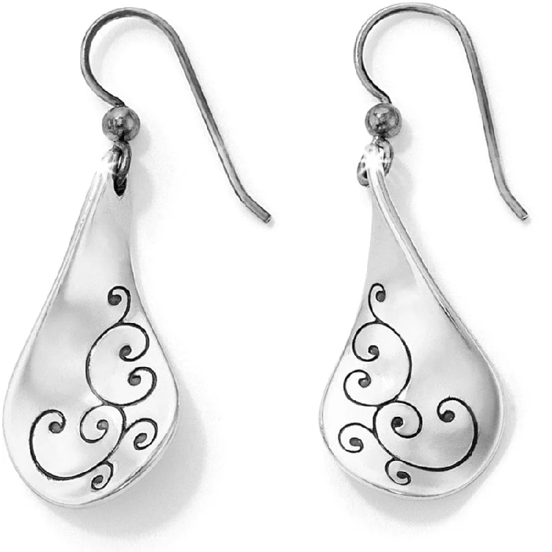 Best hoop earrings with tribal designs for a cultural and exotic aesthetic-Twirl French Wire Earrings