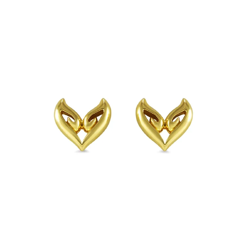 Medium hoop earrings for an everyday look with the perfect balance of style-V Stud Earring - 18K Gold Vermeil