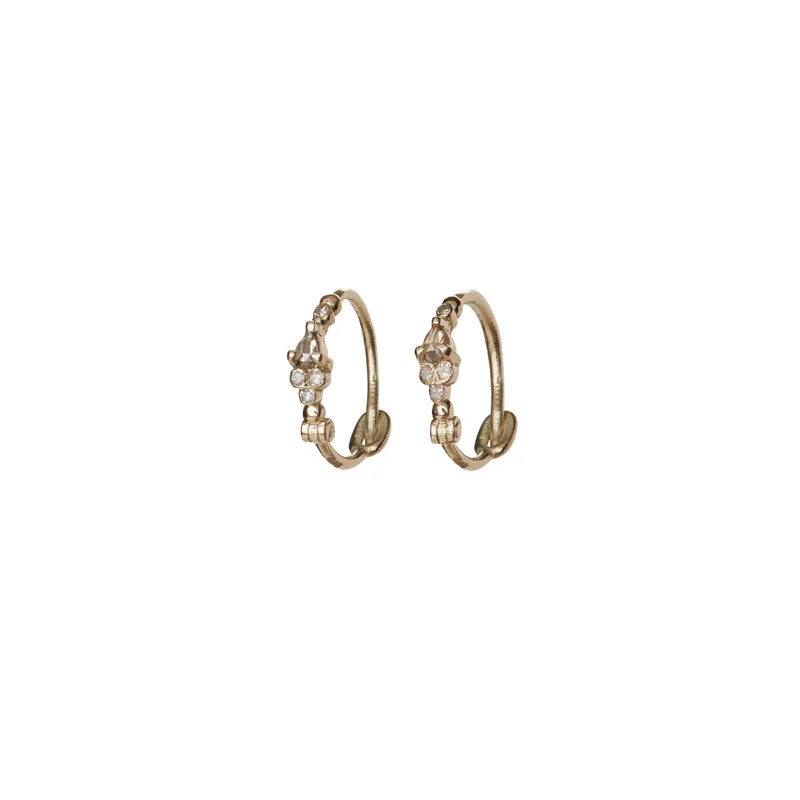 Best hoop earrings with cubic zirconia for a budget-friendly, dazzling look-Yoni Earrings