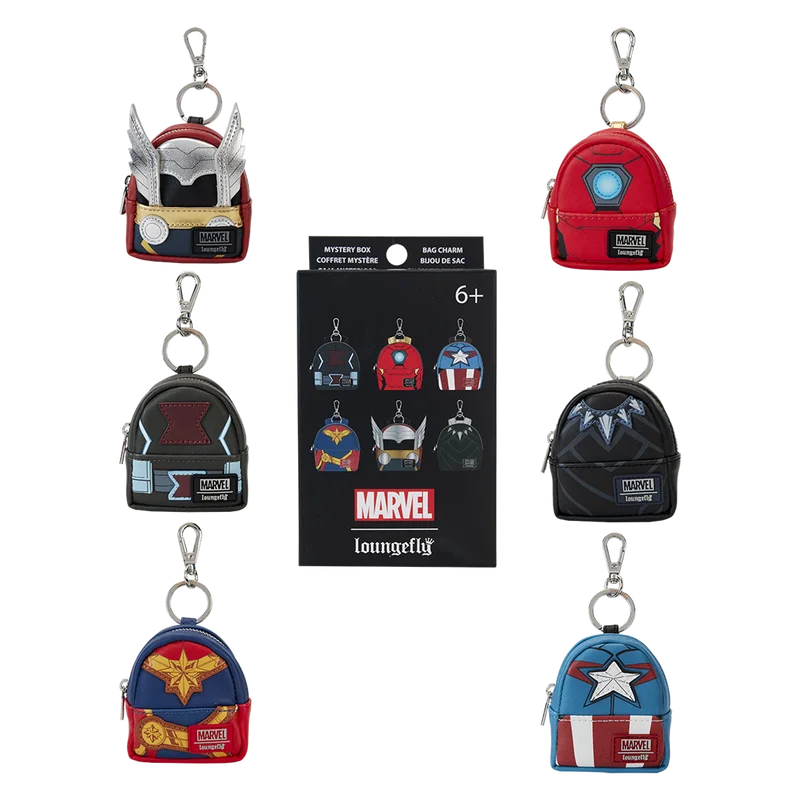 Rugged backpack for off-road motorcycle trips -Loungefly Marvel Avengers Cosplay Mystery Mini Backpack Keychain