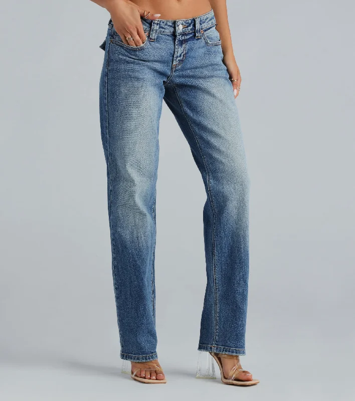 Fashion Jeans for Trendsetter -'90s Style Low-Rise Relaxed Fit Jeans