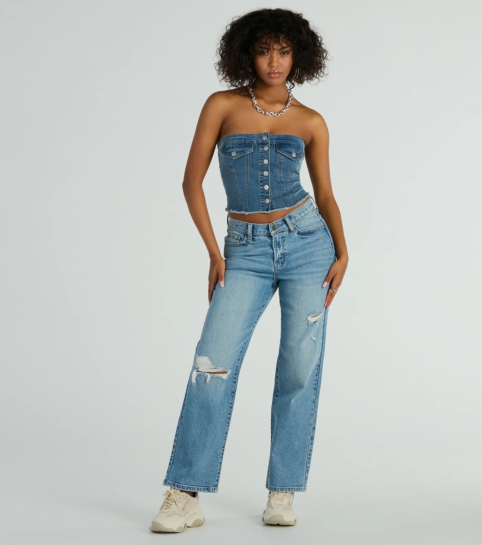 Weekend Jeans for Lazy -Serve Style Mid-Rise Straight-Leg Denim Jeans